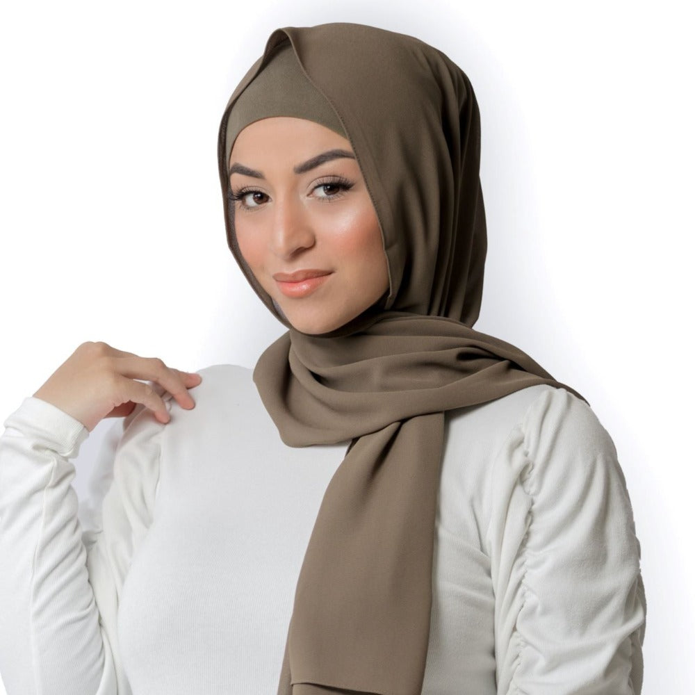 Olive Hijab - Chiffon