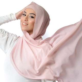 Powder Pink Hijab - Chiffon