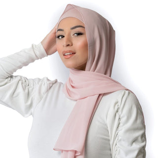 Powder Pink Hijab - Chiffon