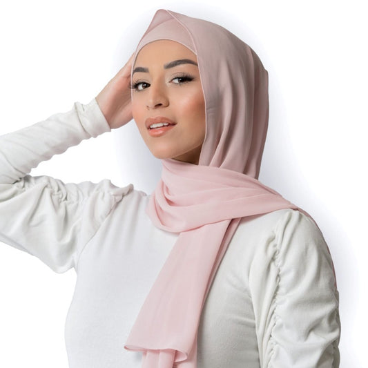 Powder Pink Hijab - Chiffon